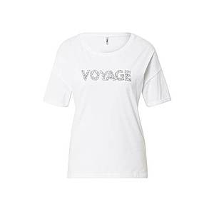ONLY Tričko 'Voyage Life' strieborná / biela vyobraziť