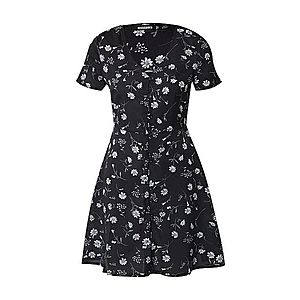 Missguided Letné šaty 'BUTTON THROUGH TEA DRESS SS FLORAL' čierna vyobraziť