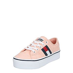 Tommy Jeans Nízke tenisky 'FLATFORM FLAG SNEAKER' ružová / biela vyobraziť