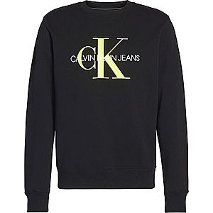 Calvin Klein Jeans Mikina neónovo žltá / čierna vyobraziť