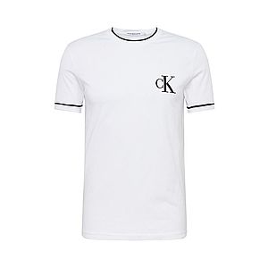 Calvin Klein Jeans Tričko 'TIPPING CK ESSENTIAL TEE' čierna / biela vyobraziť