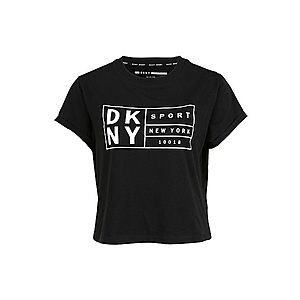 DKNY Sport Funkčné tričko čierna / biela vyobraziť