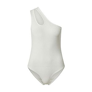 GLAMOROUS Top 'LADIES BODYSUIT-WHITE RIB' biela vyobraziť