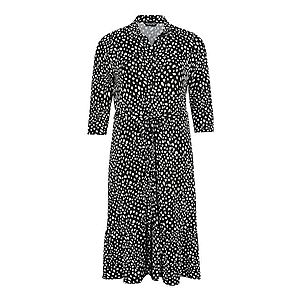 Dorothy Perkins Curve Košeľové šaty 'SPOT SHIRT DRESS' čierna vyobraziť