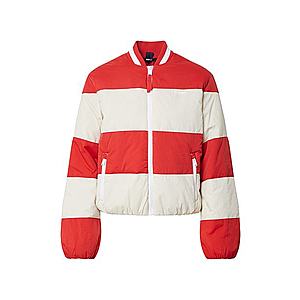 Tommy Jeans Prechodná bunda 'TJW COLORBLOCK TRACK' červená / biela vyobraziť