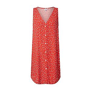 GAP Šaty 'V-SL BTN SHFT DRESS' červená / biela vyobraziť