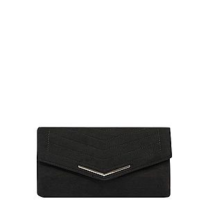 Dorothy Perkins Listová kabelka 'BLACK STITCH BAR CLUTCH' čierna vyobraziť