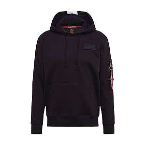 ALPHA INDUSTRIES Mikina 'Red Stripe' biela / čierna vyobraziť