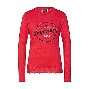 Superdry Tričko 'GRAPHIC LACE MIX LS TOP' červená vyobraziť