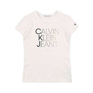 Calvin Klein Jeans Tričko čierna / biela / strieborná vyobraziť