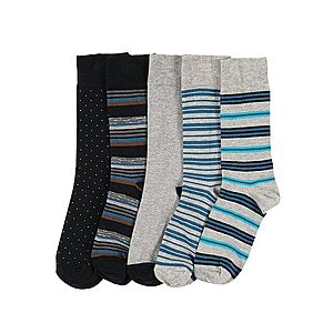 BURTON MENSWEAR LONDON Ponožky '5 Pack Blue Stripe Socks' modrá vyobraziť