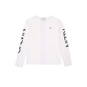 Calvin Klein Jeans Tričko 'HERO LOGO LS T-SHIRT' biela vyobraziť
