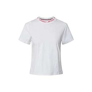 Tommy Jeans Tričko biela / červená vyobraziť