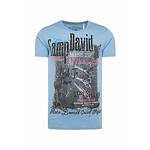 CAMP DAVID Tričko ružová / dymovo modrá / čierna vyobraziť