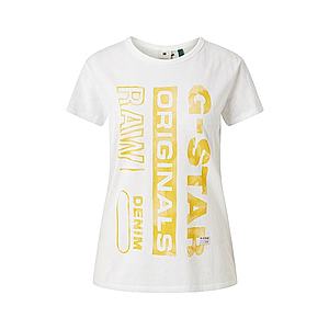 G-Star RAW Tričko 'Graphic Gyre' žltá / biela vyobraziť