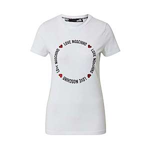 Love Moschino Tričko biela / čierna / červené vyobraziť
