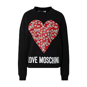 Love Moschino Mikina čierna / biela / zmiešané farby vyobraziť