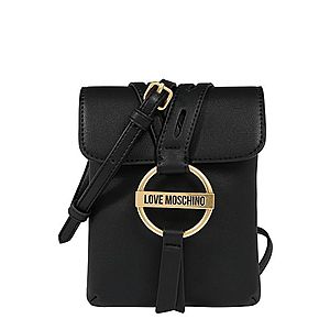 Love Moschino Taška cez rameno 'Borsa' čierna / zlatá vyobraziť