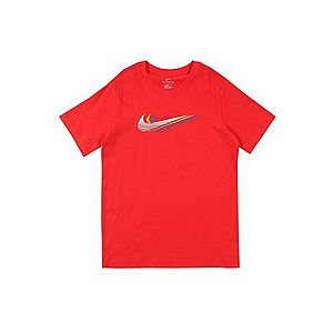 Nike Sportswear Tričko 'Triple Swoosh' červená vyobraziť