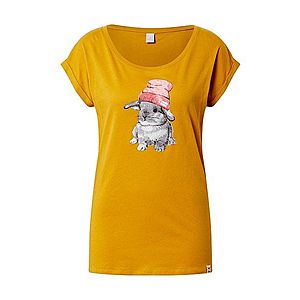 Iriedaily Tričko 'It Hasi' sivá melírovaná / zlatá žltá / svetloružová vyobraziť