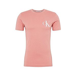 Calvin Klein Jeans Tričko ružová / biela / olivová vyobraziť