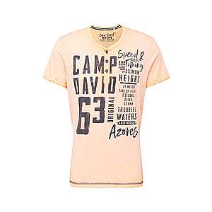 CAMP DAVID Tričko pastelovo oranžová / tmavomodrá vyobraziť