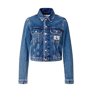 Calvin Klein Jeans Prechodná bunda '90s Crop Trucker' modrá denim vyobraziť