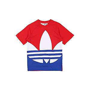 ADIDAS ORIGINALS Tričko 'Big Trefoil' červená / biela / modrá vyobraziť