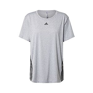 ADIDAS PERFORMANCE Funkčné tričko biela / sivá melírovaná / čierna vyobraziť