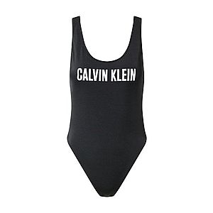 Calvin Klein Swimwear Jednodielne plavky biela / čierna vyobraziť