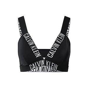 Calvin Klein Swimwear Bikinový top 'Plunge' biela / čierna vyobraziť
