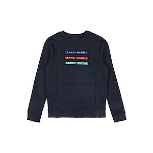 TOMMY HILFIGER Mikina 'Multi Badge Velcro' tmavomodrá / svetlomodrá / zelená / červená vyobraziť