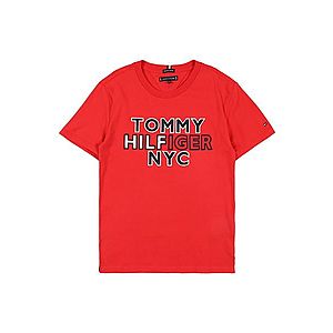 TOMMY HILFIGER Tričko 'NYC' červená / tmavomodrá / biela vyobraziť
