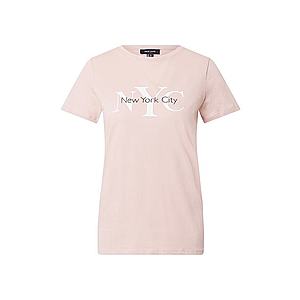 NEW LOOK Tričko 'NYC Logo' rosé / čierna / biela vyobraziť