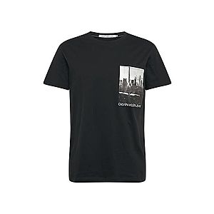 Calvin Klein Jeans Tričko sivá / čierna vyobraziť
