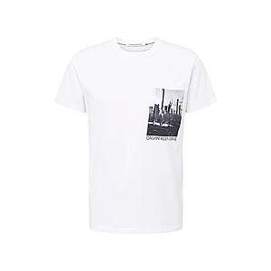 Calvin Klein Jeans Tričko tmavosivá / biela vyobraziť