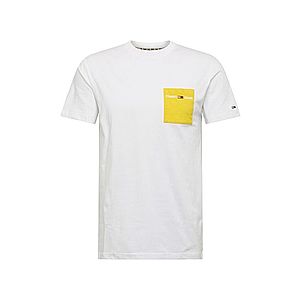 Tommy Jeans Tričko biela / žltá vyobraziť