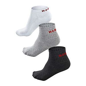 H.I.S Ponožky čierna / biela / sivá vyobraziť