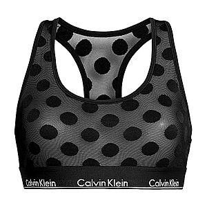 CALVIN KLEIN - special fashion black dots unlined podprsenka-S vyobraziť