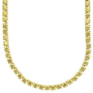 Iced Out Bling ZIRCONIA STONE 1 ROW Chain - gold / gold - 60 cm vyobraziť