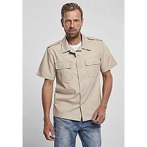 Urban Classics Brandit US Shirt Ripstop shortsleeve beige - 3XL vyobraziť