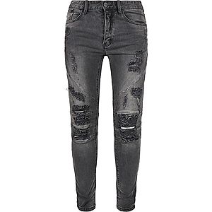 Urban Classics C&S Paneled Denim Pants distressed vintage black - 2830 vyobraziť