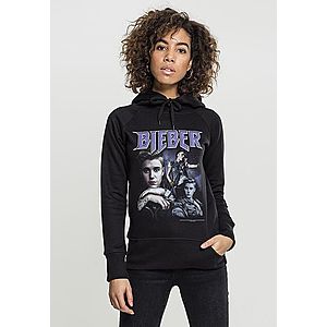 Merchcode Ladies Justin Bieber 90s Hoody black - L vyobraziť