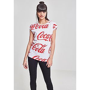 Merchcode Ladies Coca Cola AOP Tee white - L vyobraziť