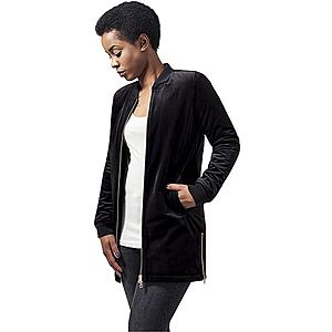 Urban Classics Ladies Long Velvet Jacket black - L vyobraziť