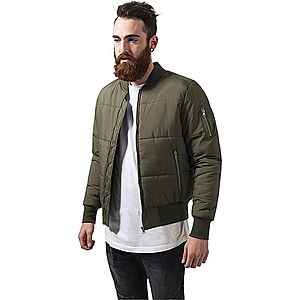 Urban Classics Basic Quilt Bomber Jacket olive - M vyobraziť