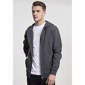 Mikina Urban Classics Zip Charcoal L vyobraziť