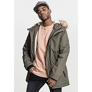 Urban Classics Heavy Cotton Imitation Fur Parka olive - L vyobraziť