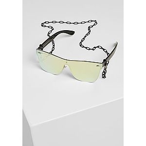 Urban Classics 103 Chain Sunglasses black/gold mirror - One Size vyobraziť