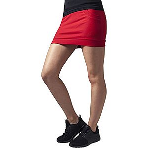 Urban Classics Ladies French Terry Skirt red - XS vyobraziť
